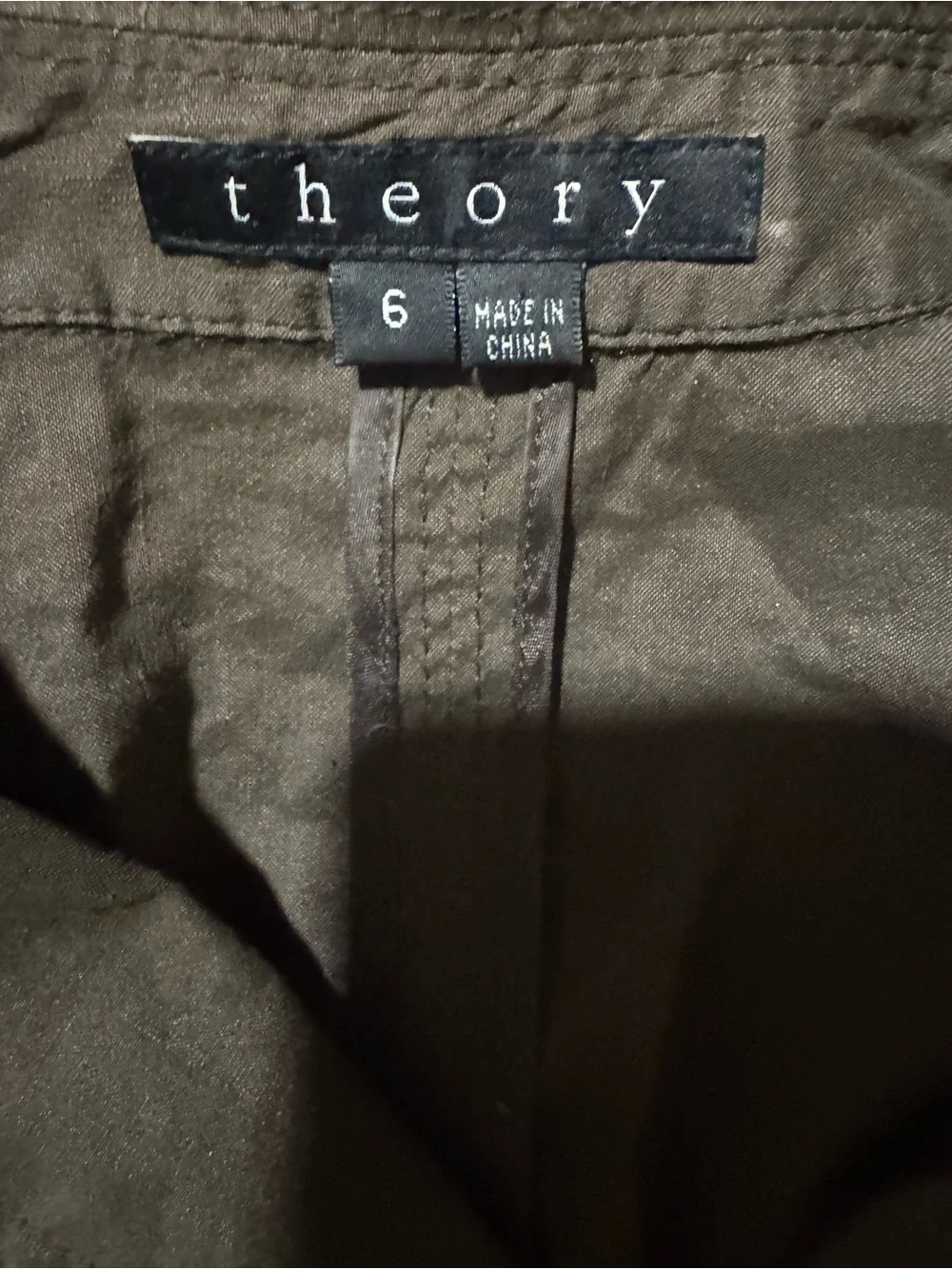 Theory Women’s Button Down Collared Brown Jacket Size 6